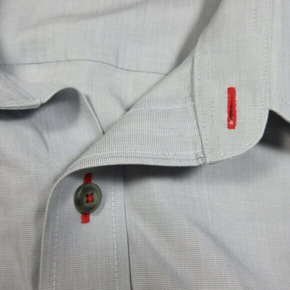 UNTUCKit mens solid gray woven Wrinkle Free button down shirt 2XLT TALL EUC - Picture 4 of 7